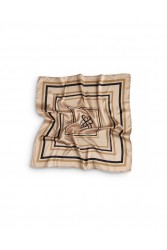 MIX AND MATCH Scarf Beige Logo Μπεζ Μαντήλι